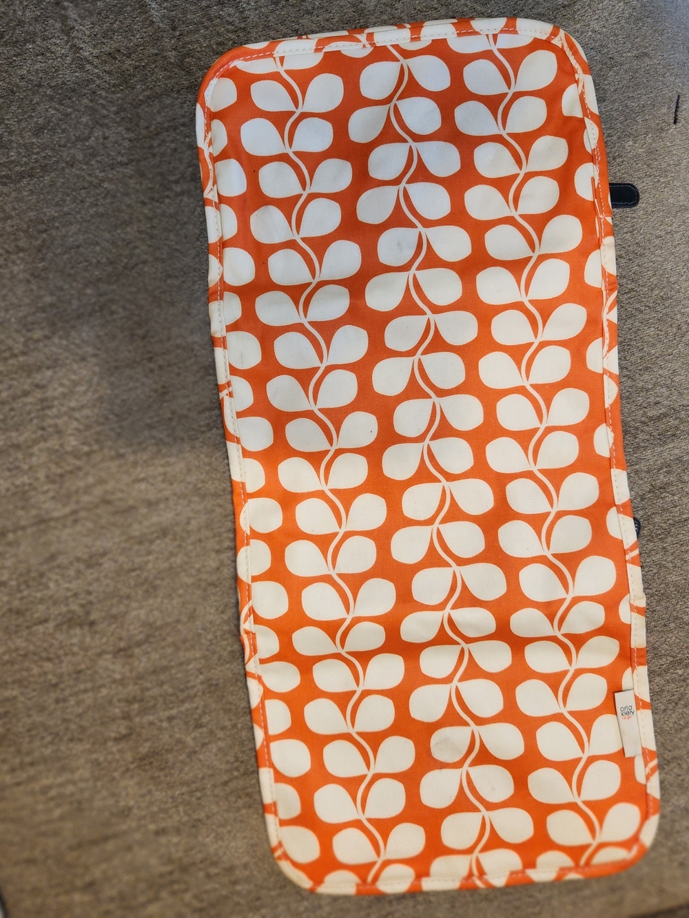 Orla Kiely Orange & Navy Hanging Travel Toiletry Organizer - Picture 2 of 6
